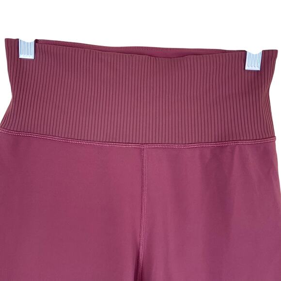 Vuori Sz S Rib Studio Short 6” High Rise Biker Shorts Dusty Mauve Stretchy Soft - Picture 4 of 15